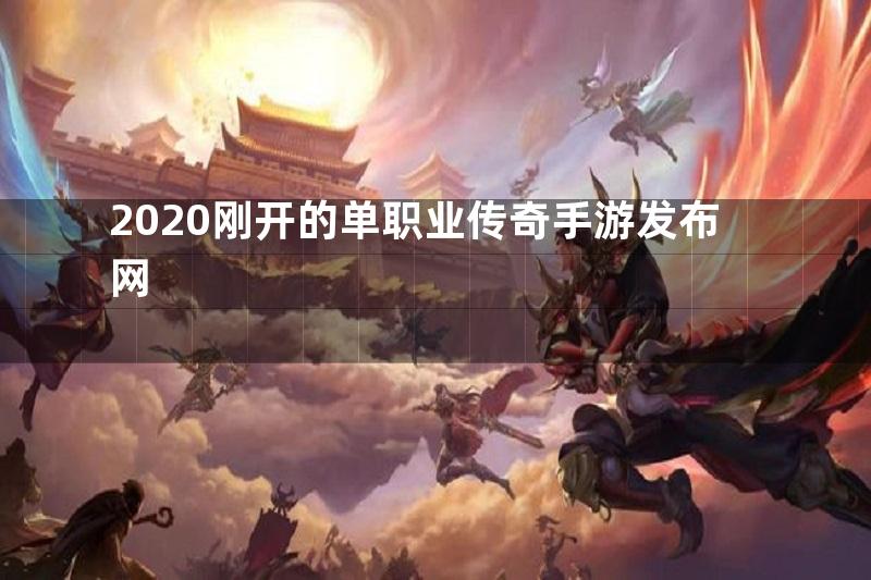 2020刚开的单职业传奇手游发布网