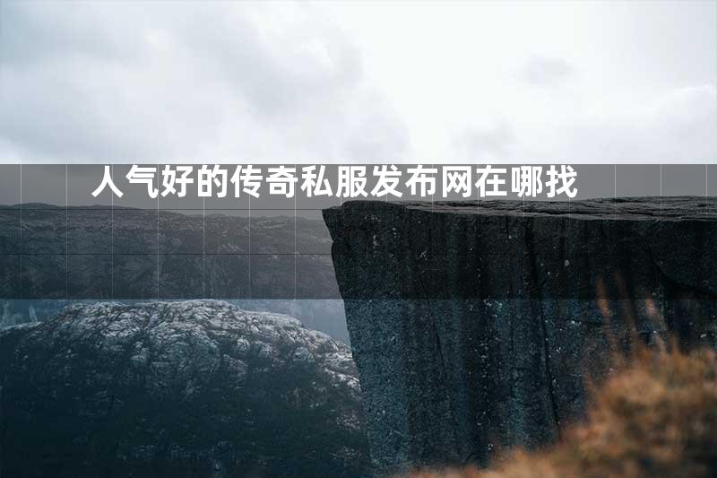 人气好的传奇私服发布网在哪找