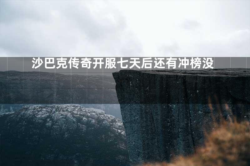 沙巴克传奇开服七天后还有冲榜没