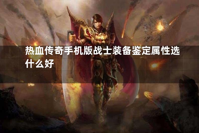 热血传奇手机版战士装备鉴定属性选什么好