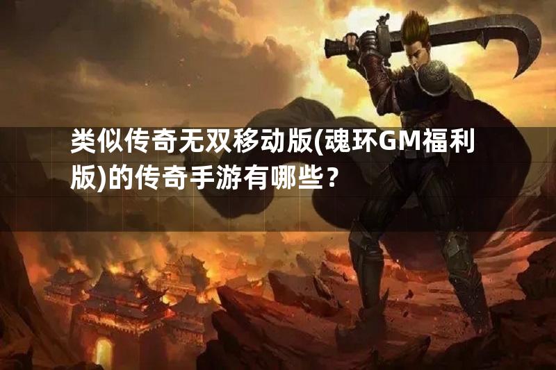 类似传奇无双移动版(魂环GM福利版)的传奇手游有哪些？